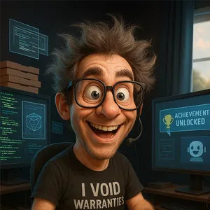 Computer Geek Caricature